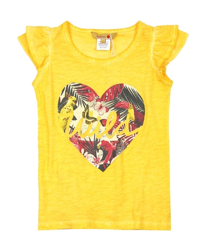 Boboli Girls T-shirt with Jungle Heart Print