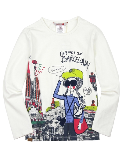 Boboli T-shirt with Fancy Girl Print