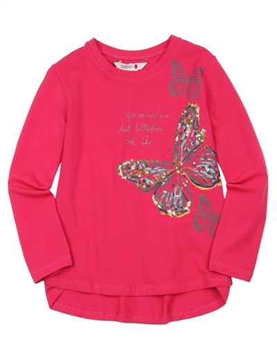 Boboli T-shirt with Butterfly Print