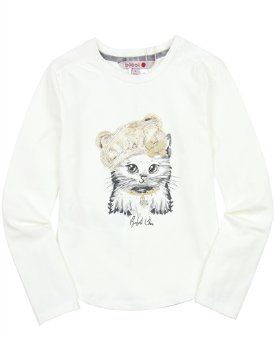 Boboli T-shirt with Cat Print