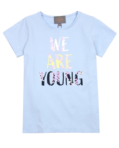 Creamie Girl's We Are Young T-shirt in Blue