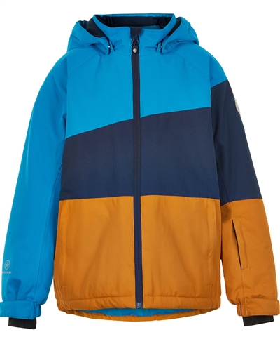 COLOR KIDS Boys' Colour-block Ski Jacket in Mustard