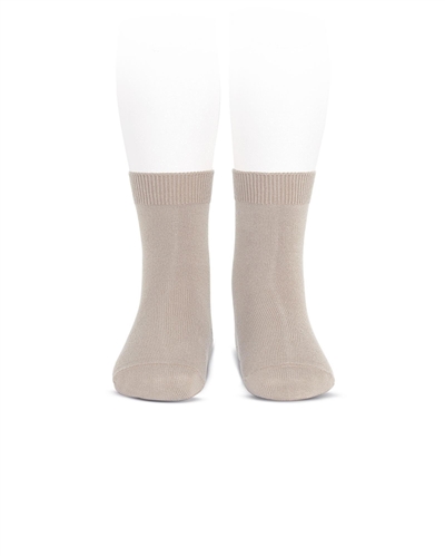 CONDOR Girls' Basic Short Socks in Beige