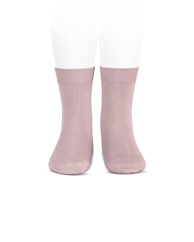 CONDOR Girls' Basic Short Socks in Dusty Pink