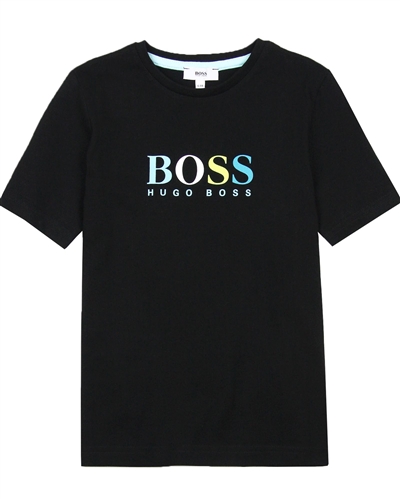 BOSS Boys Logo T-shirt in Black