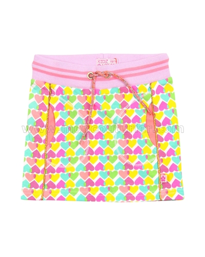 Kidz Art Mini Skirt in Heart Print