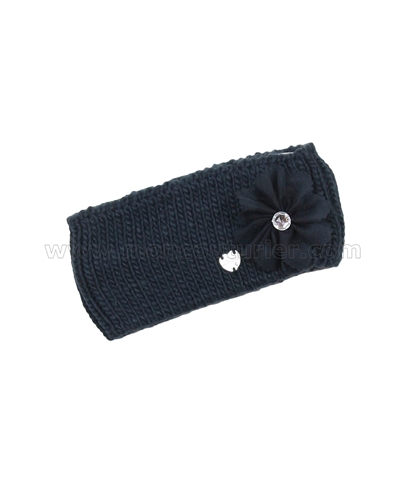 Le Chic Knit Headband Navy