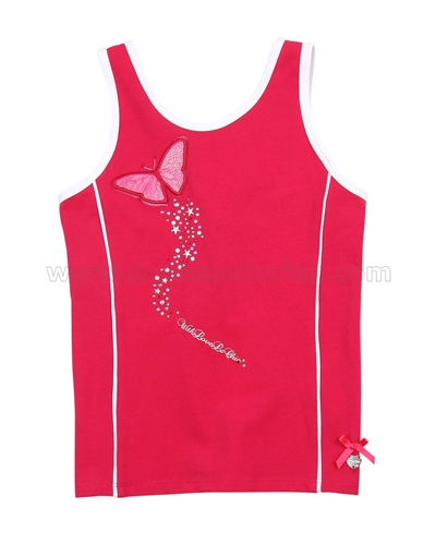 Le Chic Tank Top with Butterfly Raspberry