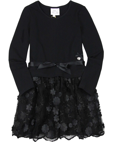 Le Chic Dress with Flower Applique Bottom