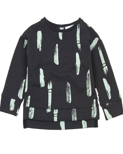 Miles Baby Boys Sweatshirt in Paint Brush Stroke Print
