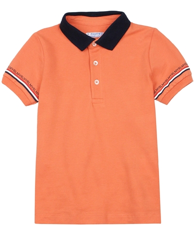 Mayoral Boy's Polo with Printed Sleeves