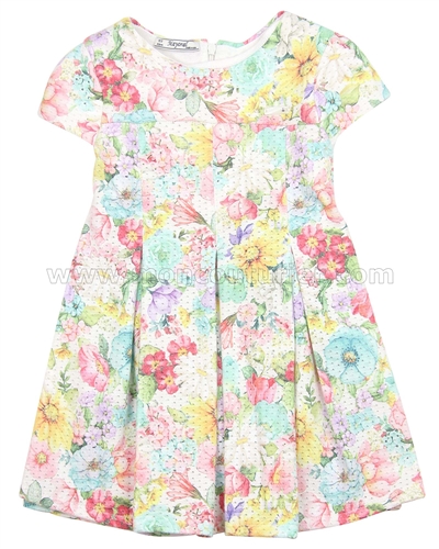 Mayoral Girl's Floral Printed Jersey Dress