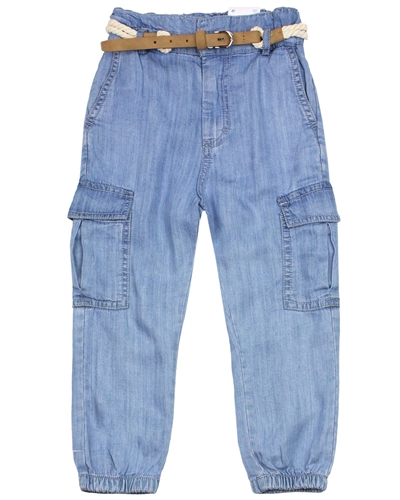 Mayoral Girl's Chambray Pants with Belt