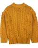 Mayoral Junior Girl's Cable Knit Sweater in Mustard