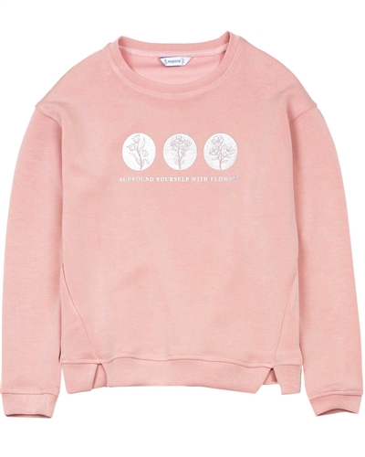 Mayoral Junior Girl's Lounge Knit Pullover in Blush