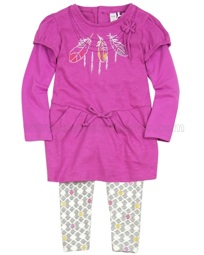 Petit Lem Signature Little Girl's Tunic and Leggings Girls of a Feather