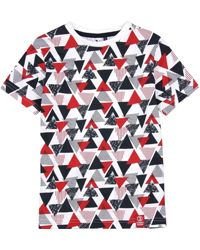 3Pommes Boy's T-shirt in Triangle Print