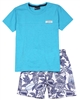 Quimby Boys T-shirt and Swim Shorts Set in Aqua/Blue