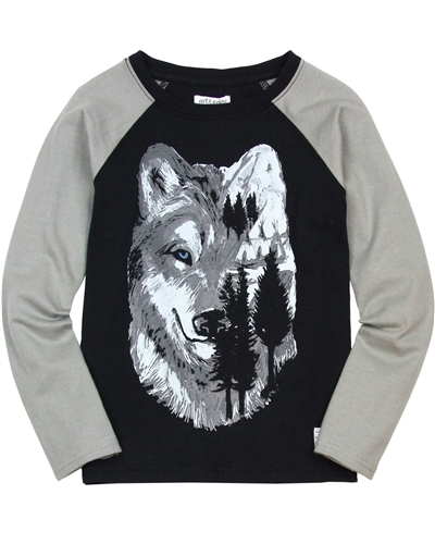 Art and Eden Boy's T-shirt with Wolf Print sizes 4-10