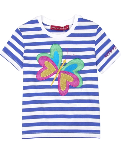 Agatha Ruiz de la Prada Striped T-shirt with Butterfly