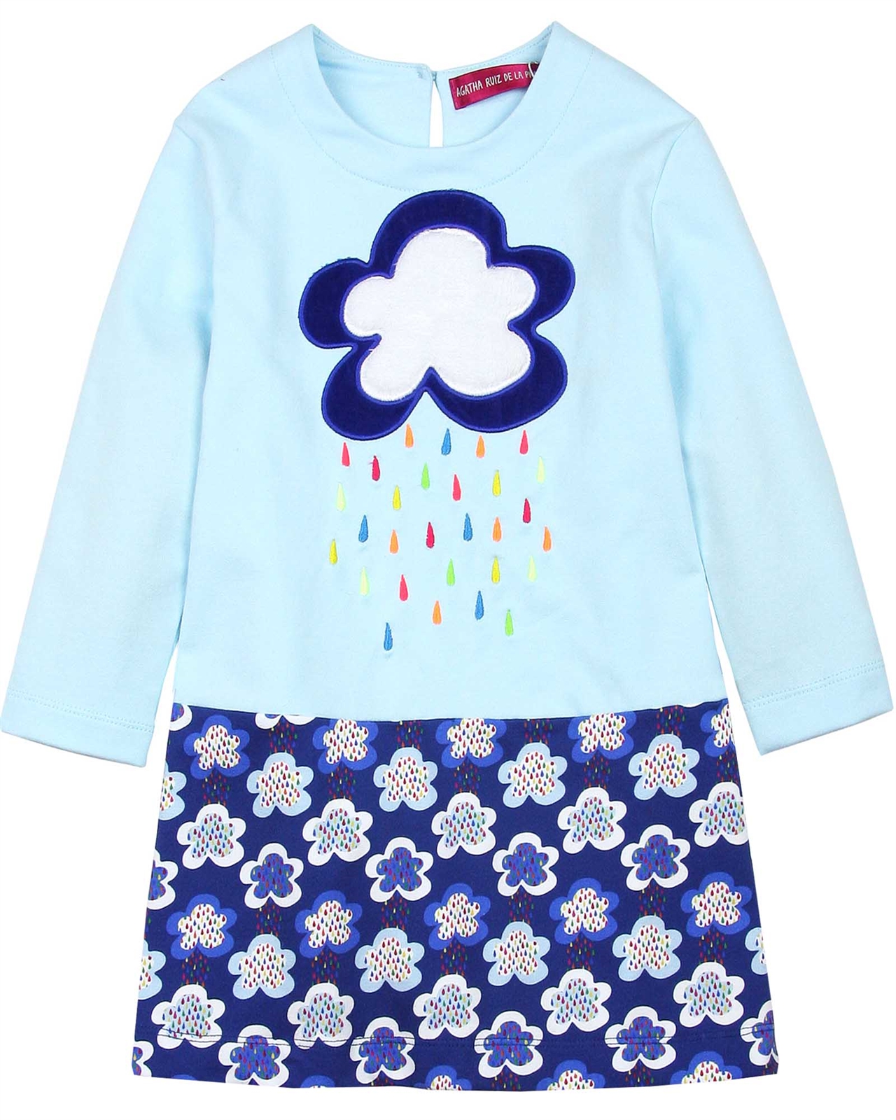 Agatha Ruiz de la Prada Two Colour-way Dress with Cloud Applique ...