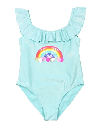 Billyblush Swimsuit with Flounce in Blue