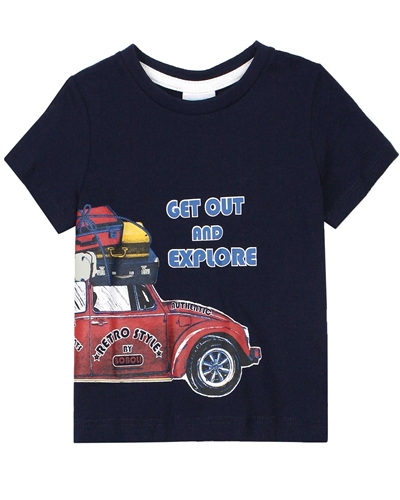 Boboli Baby Boys T-shirt with Car Print