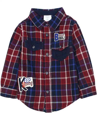 Boboli Little Boys Flannel Check Shirt