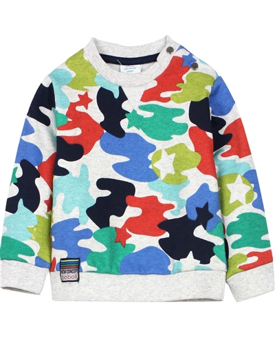 Boboli Little Boys Sweatshirt in Camo Pint