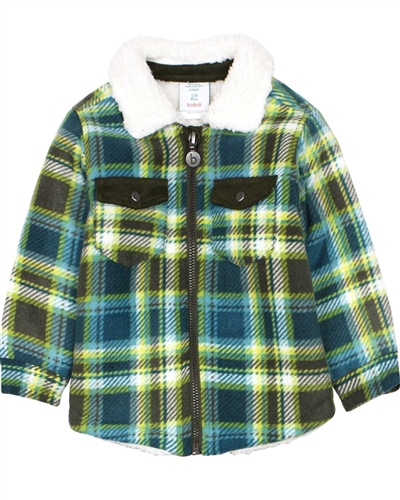 Boboli Little Boys Plaid Fleece Jacket