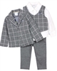 Boboli Little Boys 4-Piece Plaid Suit Set