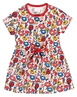 Boboli Baby Girls Dress in Ladybug and Floral Print