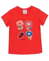 Boboli Baby Girls T-shirt with Ladybug and Floral Print