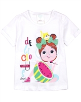 Boboli Baby Girls T-shirt with Girl Print