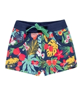 Boboli Baby Girls Terry Shorts in Tropical Print