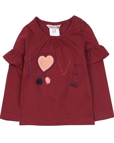 Boboli Little Girls T-shirt with Ruffle Sleeve