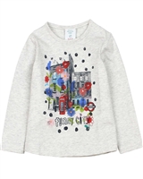 Boboli Little Girls T-shirt with City Print