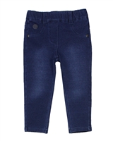 Boboli Little Girls Fleece Pants in Navy