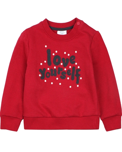 Boboli Little Girls Sweatshirt with Embroidery