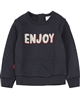 Boboli Little Girls Quilted Sweatshirt with Embroidery