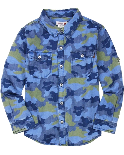 Boboli Boys Camo Print Shirt