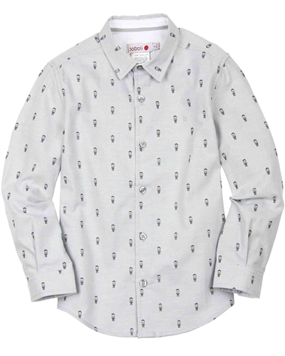 Boboli Boys Dress Shirt in Small Print