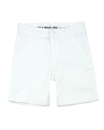 Boboli Boys Dress Chino Shorts in White