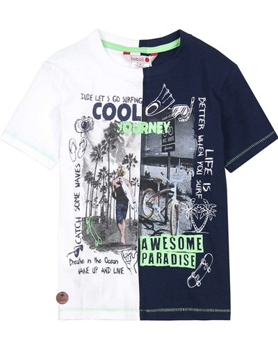 Boboli Boys Two Colour-way T-shirt with Print