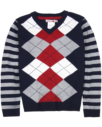 Boboli Boys V-neck Argyle Sweater