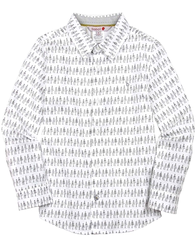 Boboli Boys Printed Dress Shirt