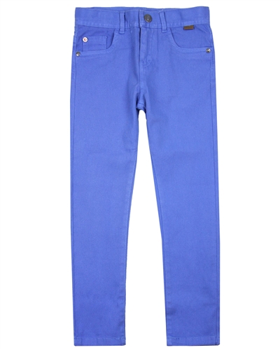 Boboli Boys Basic Stretch Twill Pants in Blue