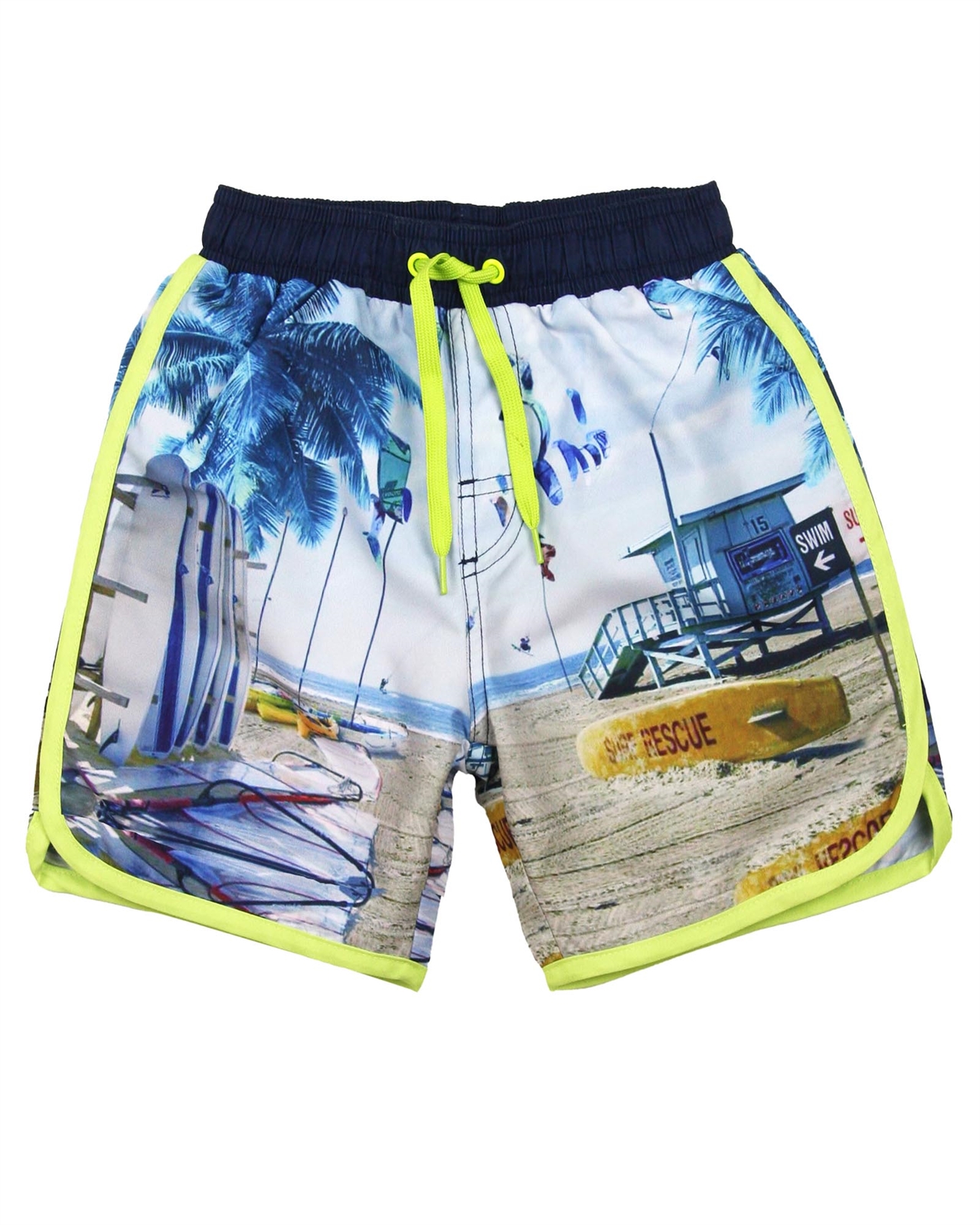 Boys Swim Shorts with Piping Detail 