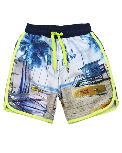 Boboli Boys Swim-shorts in All-over Beach Print
