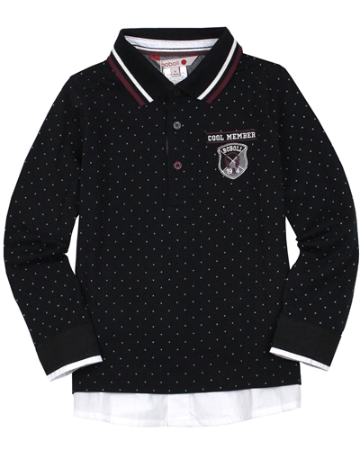 Boboli Boys Polo Shirt in Layered Look
